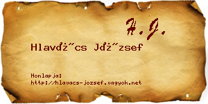Hlavács József névjegykártya