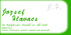 jozsef hlavacs business card